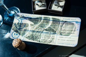 nautical wedding boarding pass